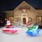 14ft. Inflatable Christmas Boat Fishing Santa with Swirling Lights